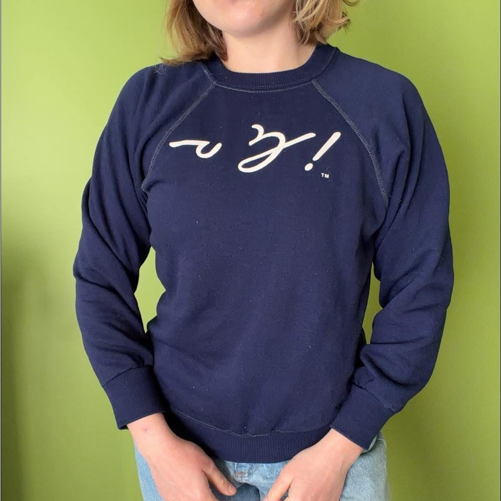Vintage navy Gregg shorthand crewneck